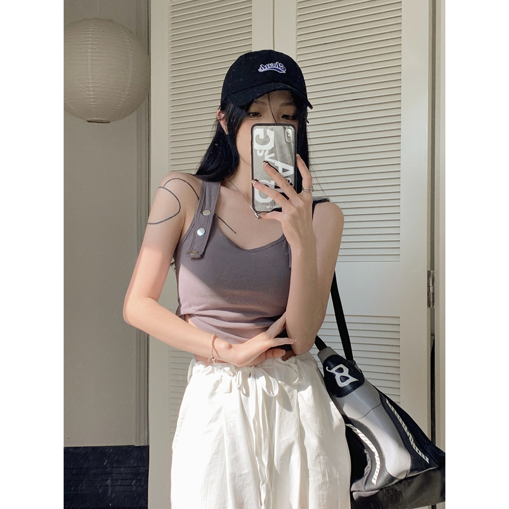 Women's American-Style Sweet and Spicy Dance Tank Top with Chest Pads, Sexy Jazz Dance Outfit for Music Festivals Women's American-Style Sweet and Spicy Dance Tank Top with Chest Pads, Sexy Jazz Dance Outfit for Music Festivals