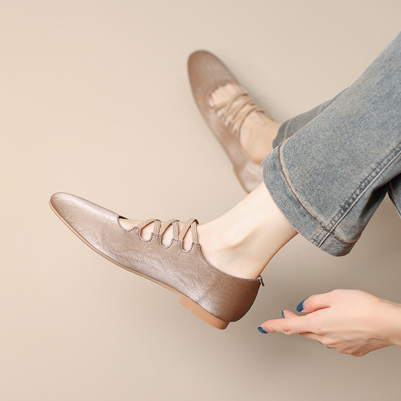 Women's Ballet Mary Jane Shoes with Crossed Elastic Straps, Soft Sole Loafers for Comfortable Everyday Wear Women's Ballet Mary Jane Shoes with Crossed Elastic Straps, Soft Sole Loafers for Comfortable Everyday Wear