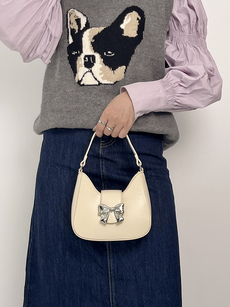 Women's Bowknot Chain Bag - Japanese & Korean Fresh Style Crossbody & Handheld Small Bag for 2025 Fashion Trends