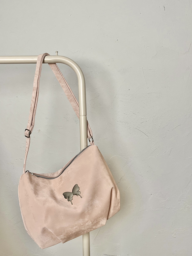 Women's Casual Pink Crossbody Shoulder Bag - Large Capacity for Commuting - Trendy Niche Design 2025