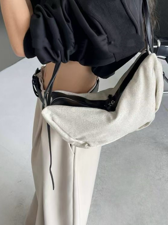 Women's Casual Wanderer Bag - Versatile Cotton Linen Crossbody Shoulder Bag for Spring/Summer 2025 Fashion