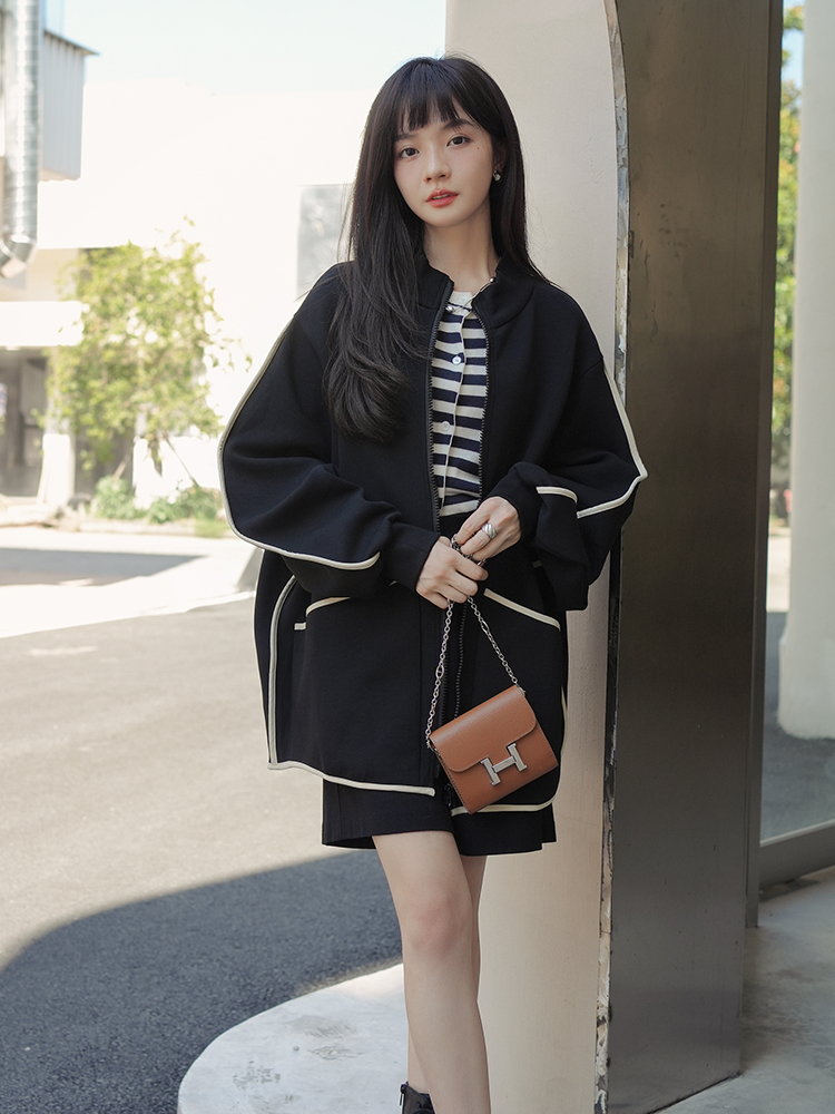 Women's Casual Zip-Up Baseball Jacket - Unique American Lazy Chic Style for Spring & Autumn 2025 Women's Casual Zip-Up Baseball Jacket - Unique American Lazy Chic Style for Spring & Autumn 2025