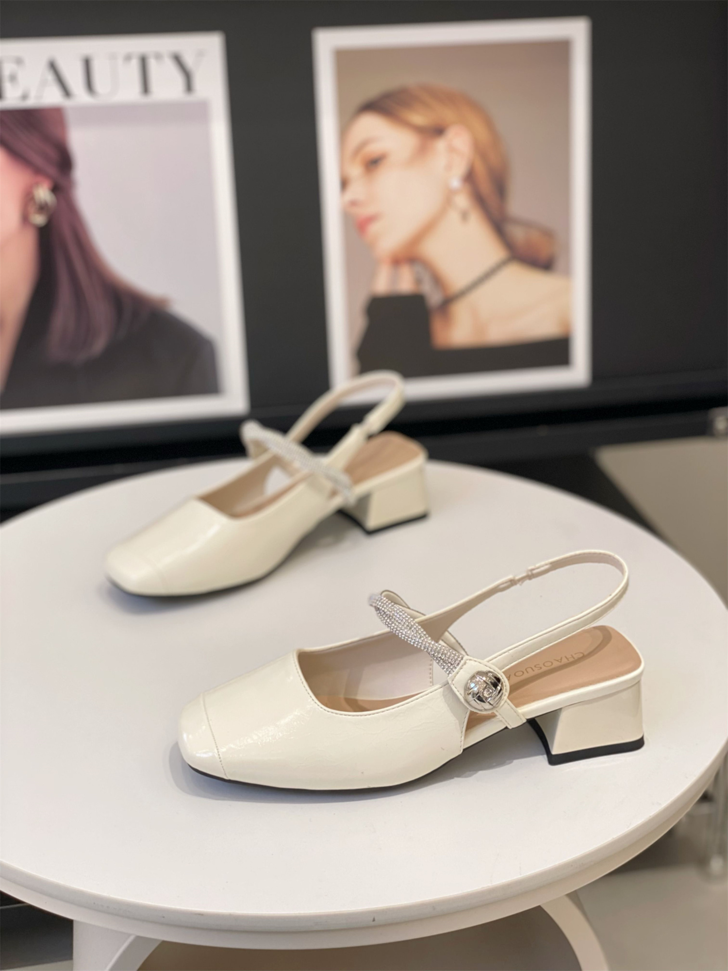 Women's Chunky Heel Mary Jane Sandals - 2025 Summer Fashion, Thick Sole, Elegant Back Strap, Versatile Commuting Footwear