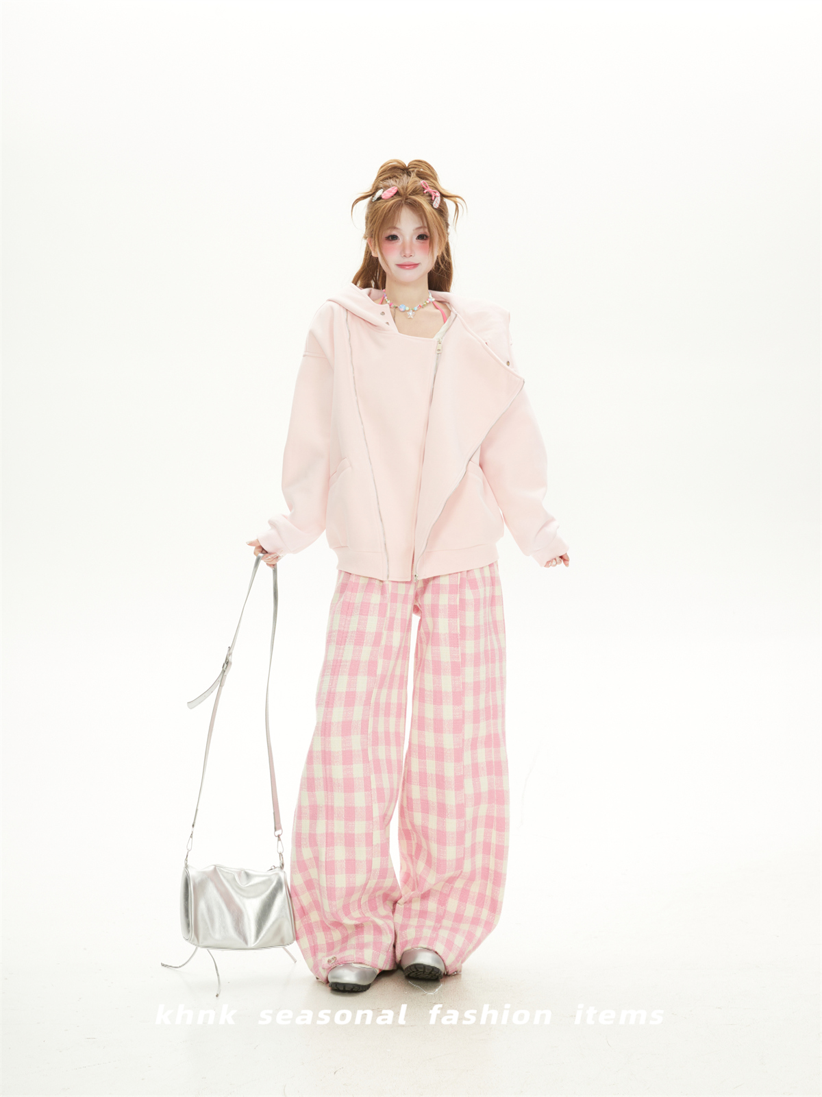 Women's College Style Double Zipper Sweatshirt Cardigan - Trendy Loose BF Hooded Jacket for Spring and Autumn 2025 Women's College Style Double Zipper Sweatshirt Cardigan - Trendy Loose BF Hooded Jacket for Spring and Autumn 2025