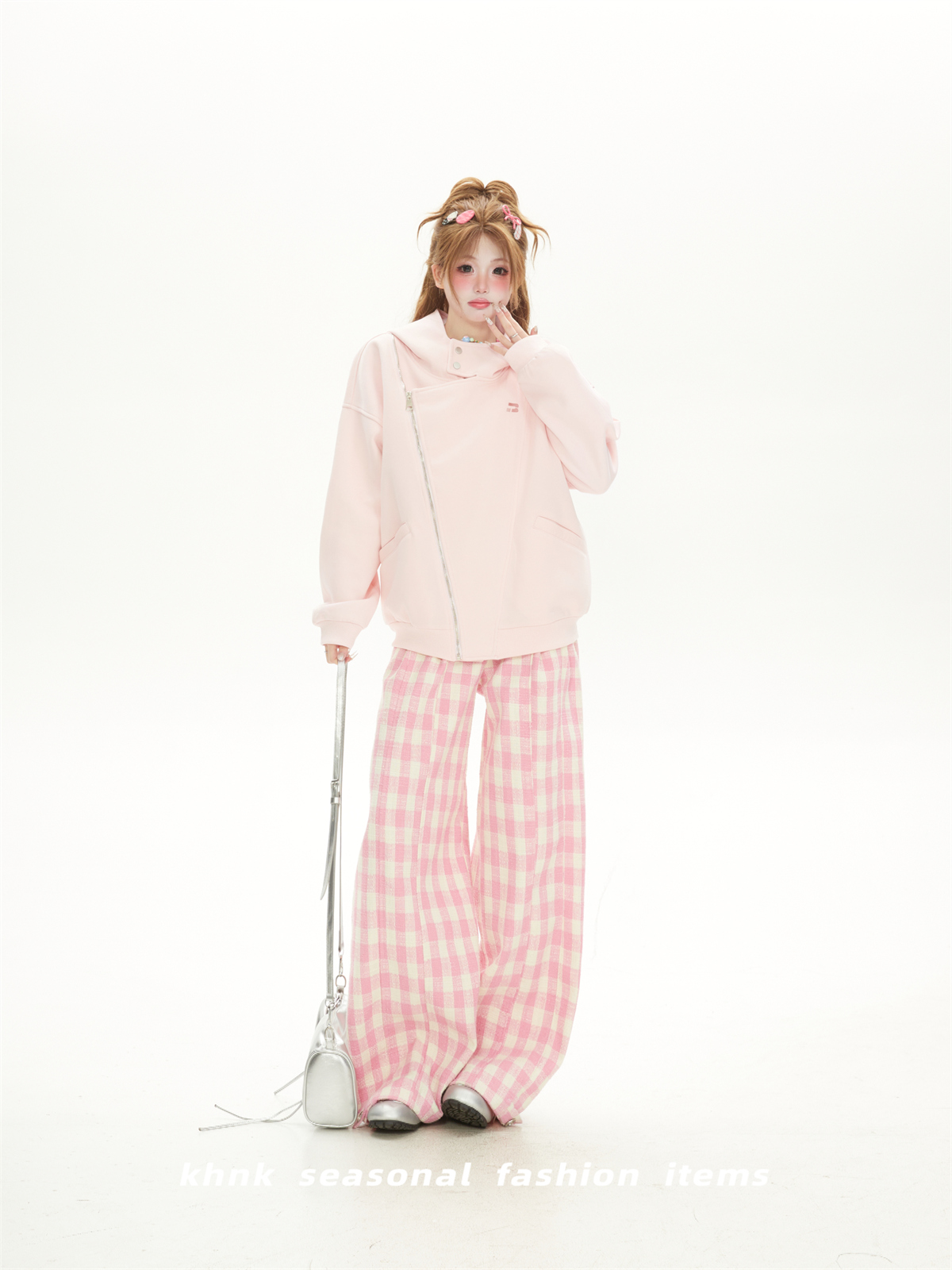 Women's College Style Double Zipper Sweatshirt Cardigan - Trendy Loose BF Hooded Jacket for Spring and Autumn 2025 Women's College Style Double Zipper Sweatshirt Cardigan - Trendy Loose BF Hooded Jacket for Spring and Autumn 2025