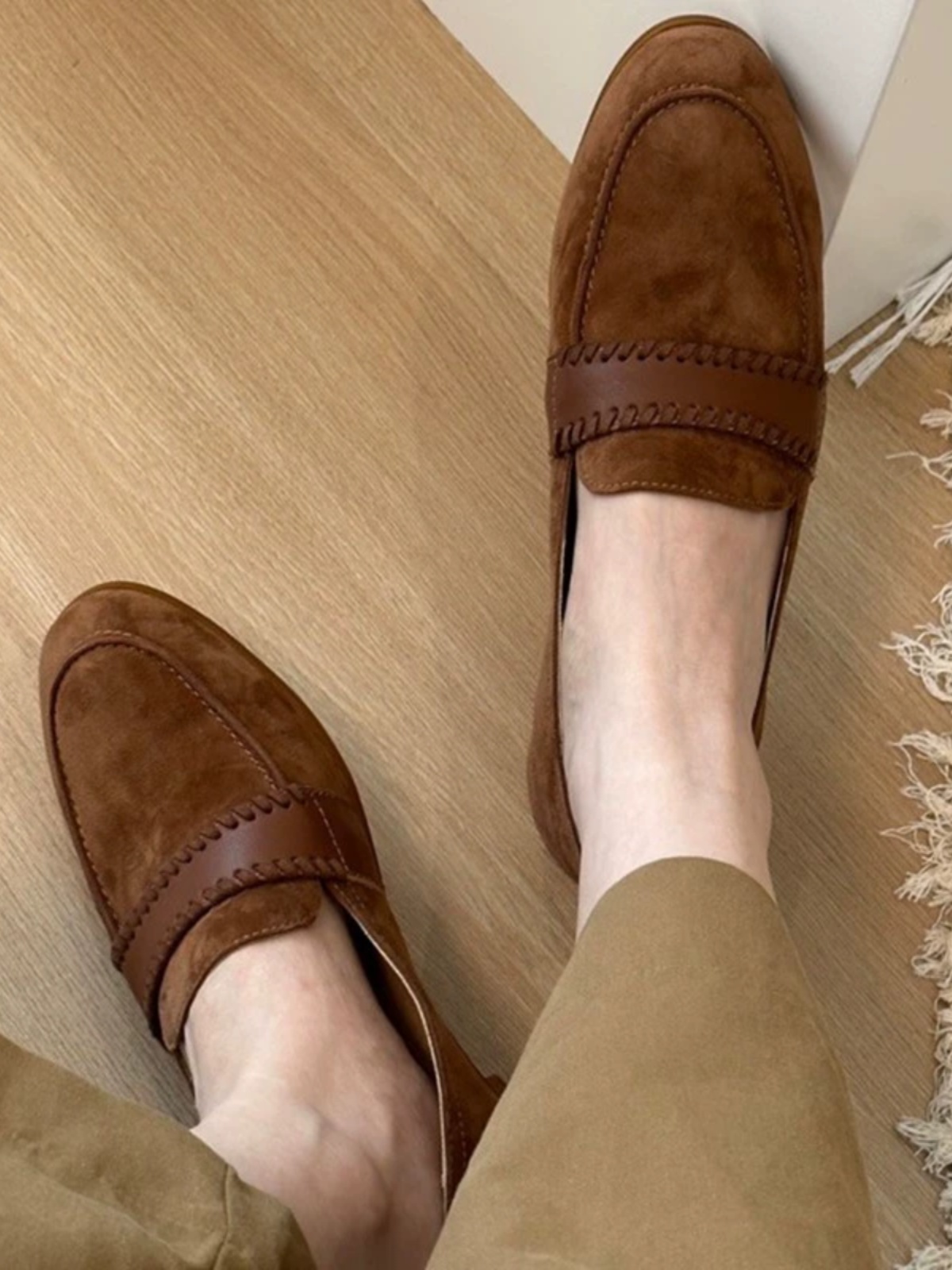 Women's Cowhide Loafers - Genuine Leather Flats with Soft Sole, Comfortable Casual Style for Spring and Summer 2025