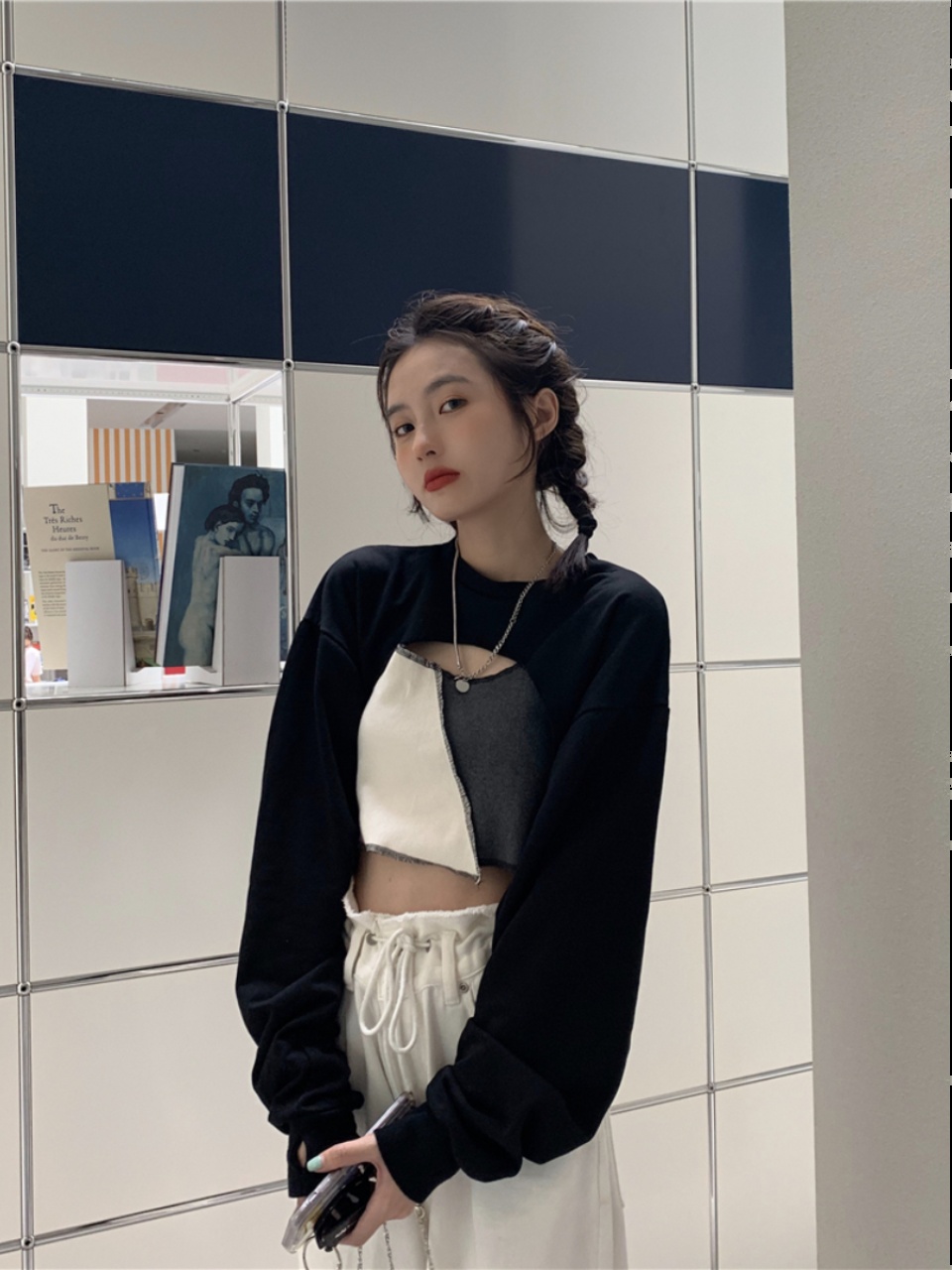 Women's Cropped Sweatshirt - Thin American-Style Jacket for Spring & Autumn, Trendy Hip-Hop Street Dance Top