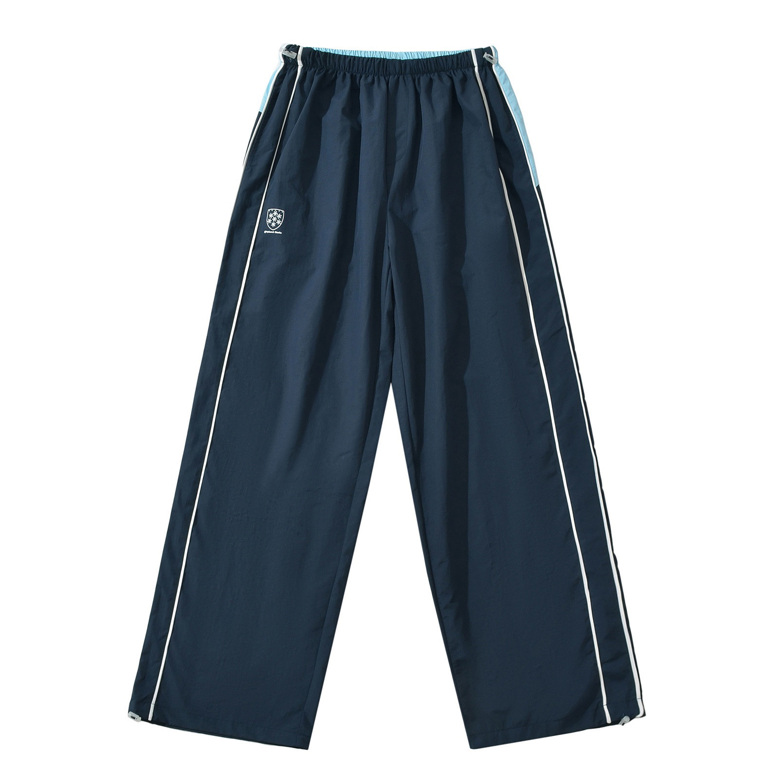 Women’s Dark Blue Color Block Jazz Dance Long Pants - Loose Wide-Leg Hip Hop Quick-Dry Style Women’s Dark Blue Color Block Jazz Dance Long Pants - Loose Wide-Leg Hip Hop Quick-Dry Style