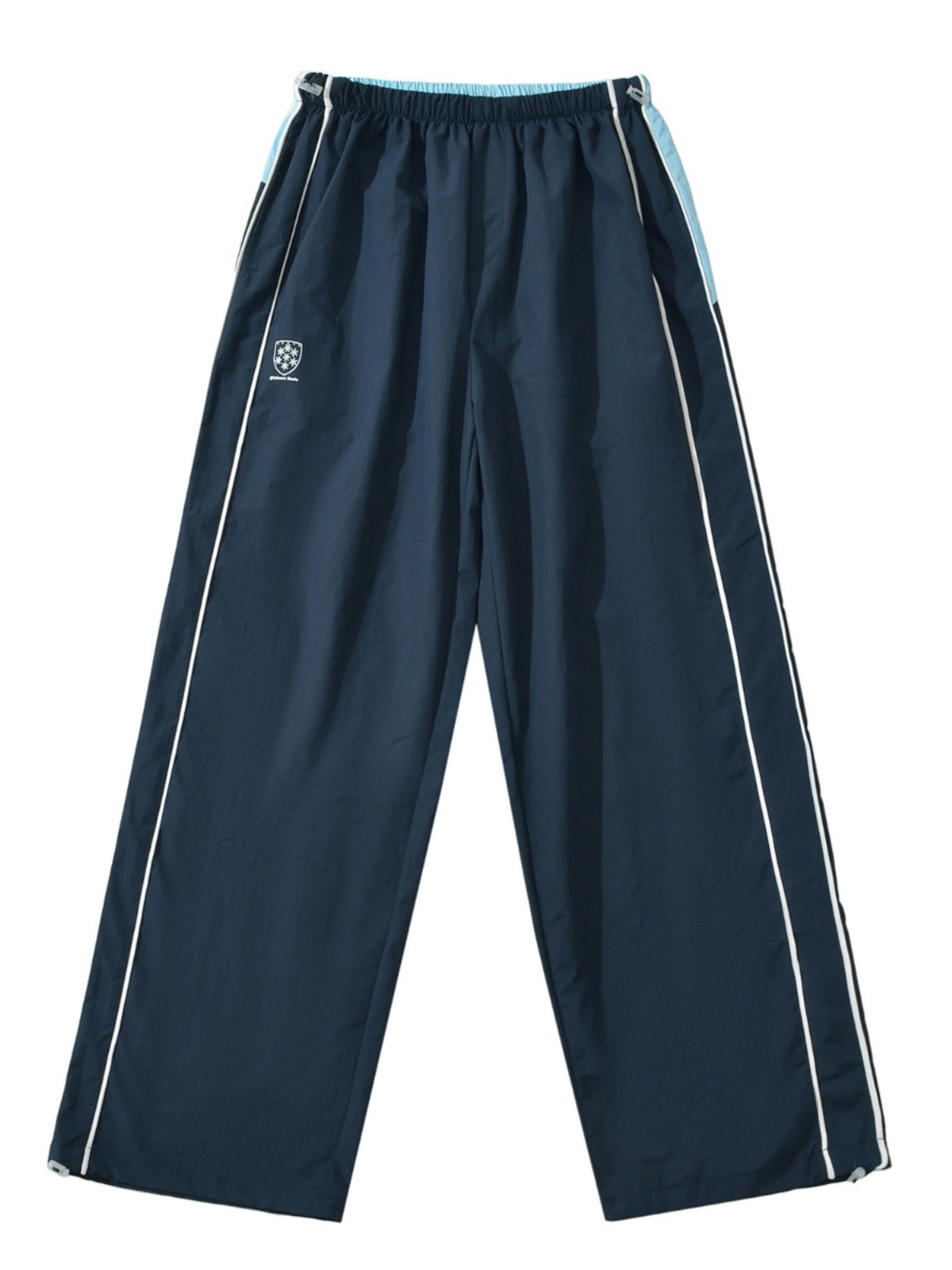 Women’s Dark Blue Color Block Jazz Dance Long Pants - Loose Wide-Leg Hip Hop Quick-Dry Style Women’s Dark Blue Color Block Jazz Dance Long Pants - Loose Wide-Leg Hip Hop Quick-Dry Style