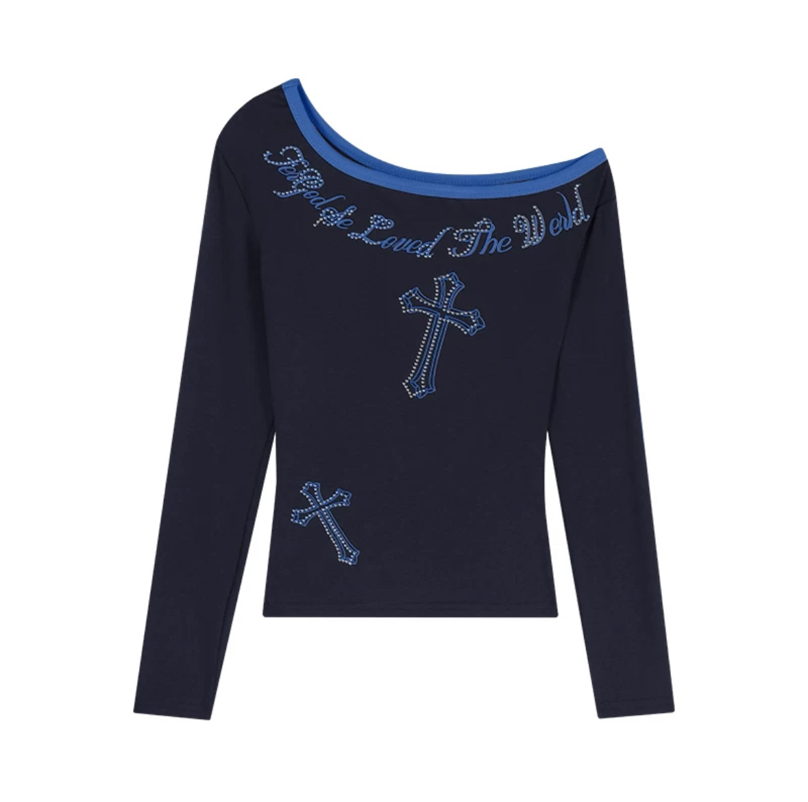 Womenâ€™s Dark Blue Color Block Jazz Dance Long Pants - Loose Wide-Leg Hip Hop Quick-Dry Style