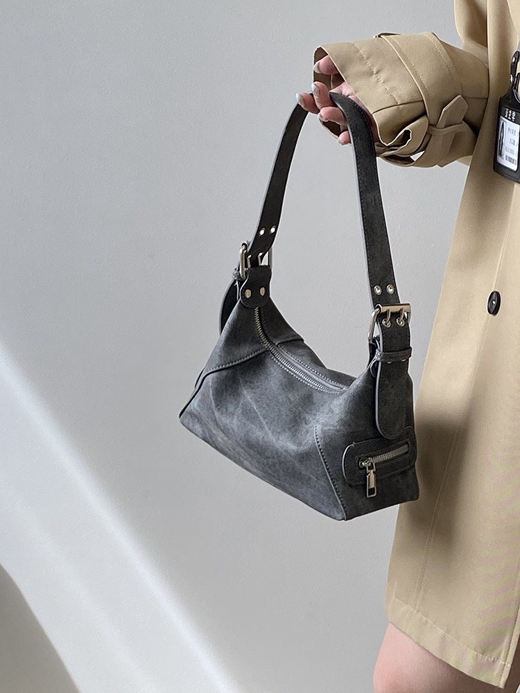 Women's Denim Underarm Motorcycle Bag - Korean Style Small Handheld Shoulder Bag with Niche Design for 2025 Fashion Women's Denim Underarm Motorcycle Bag - Korean Style Small Handheld Shoulder Bag with Niche Design for 2025 Fashion