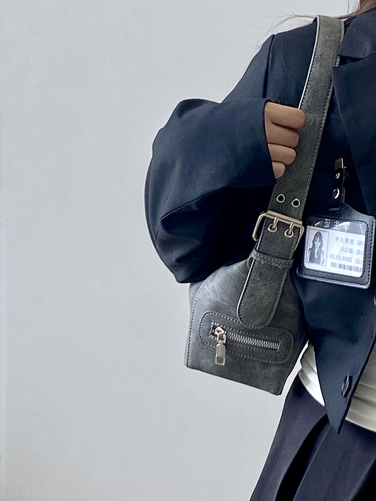 Women's Denim Underarm Motorcycle Bag - Korean Style Small Handheld Shoulder Bag with Niche Design for 2025 Fashion Women's Denim Underarm Motorcycle Bag - Korean Style Small Handheld Shoulder Bag with Niche Design for 2025 Fashion