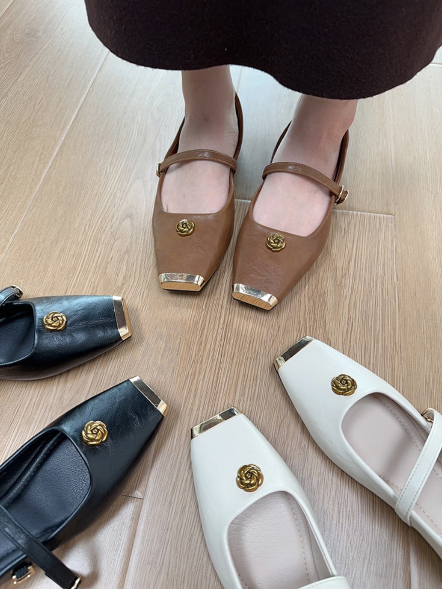 Women's French-Style Mary Jane Shoes, Spring 2025 Shallow Mouth Design, Elegant Evening Footwear for Skirts and Dresses Women's French-Style Mary Jane Shoes, Spring 2025 Shallow Mouth Design, Elegant Evening Footwear for Skirts and Dresses