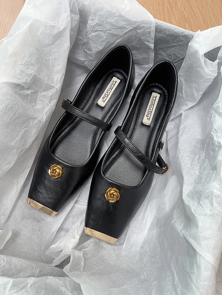 Women's French-Style Mary Jane Shoes, Spring 2025 Shallow Mouth Design, Elegant Evening Footwear for Skirts and Dresses