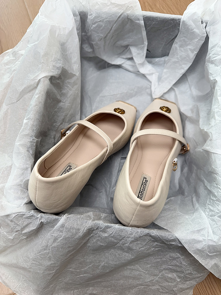 Women's French-Style Mary Jane Shoes, Spring 2025 Shallow Mouth Design, Elegant Evening Footwear for Skirts and Dresses Women's French-Style Mary Jane Shoes, Spring 2025 Shallow Mouth Design, Elegant Evening Footwear for Skirts and Dresses