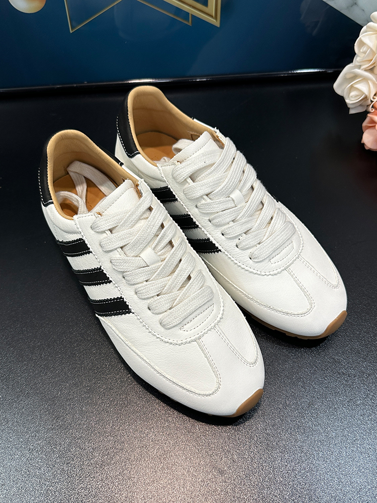 Women's Genuine Leather Low-Top Training Shoes, 2025 Spring Style, Non-Slip Rubber Sole, Fashionable Casual Sports Sneakers Women's Genuine Leather Low-Top Training Shoes, 2025 Spring Style, Non-Slip Rubber Sole, Fashionable Casual Sports Sneakers