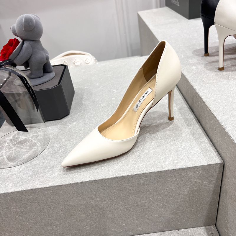 Women's Genuine Leather Pointed Toe Side Cutout High Heel Stiletto Shoes - 2025 Spring Autumn Fashion Women's Genuine Leather Pointed Toe Side Cutout High Heel Stiletto Shoes - 2025 Spring Autumn Fashion