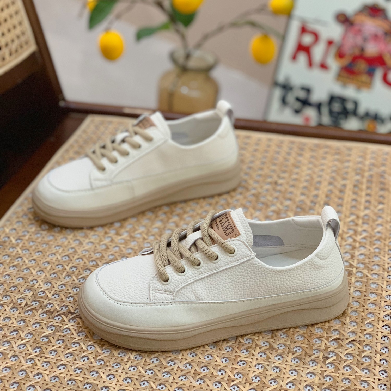 Women’s Genuine Leather White Sneakers - Summer Thin Style, Thick Sole, Hollow Design, Two-Way Wear, Casual Sports Shoes 2025 Women’s Genuine Leather White Sneakers - Summer Thin Style, Thick Sole, Hollow Design, Two-Way Wear, Casual Sports Shoes 2025
