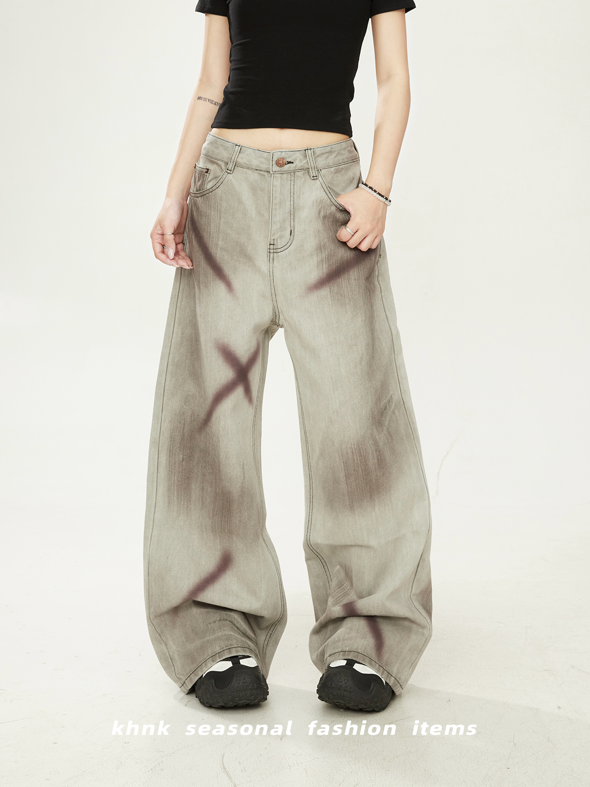 Women's Gradient Tie-Dye Wide-Leg Jeans - Heavy-Duty Straight-Leg Pants for 2025 Trend, Small Crowd Style Women's Gradient Tie-Dye Wide-Leg Jeans - Heavy-Duty Straight-Leg Pants for 2025 Trend, Small Crowd Style