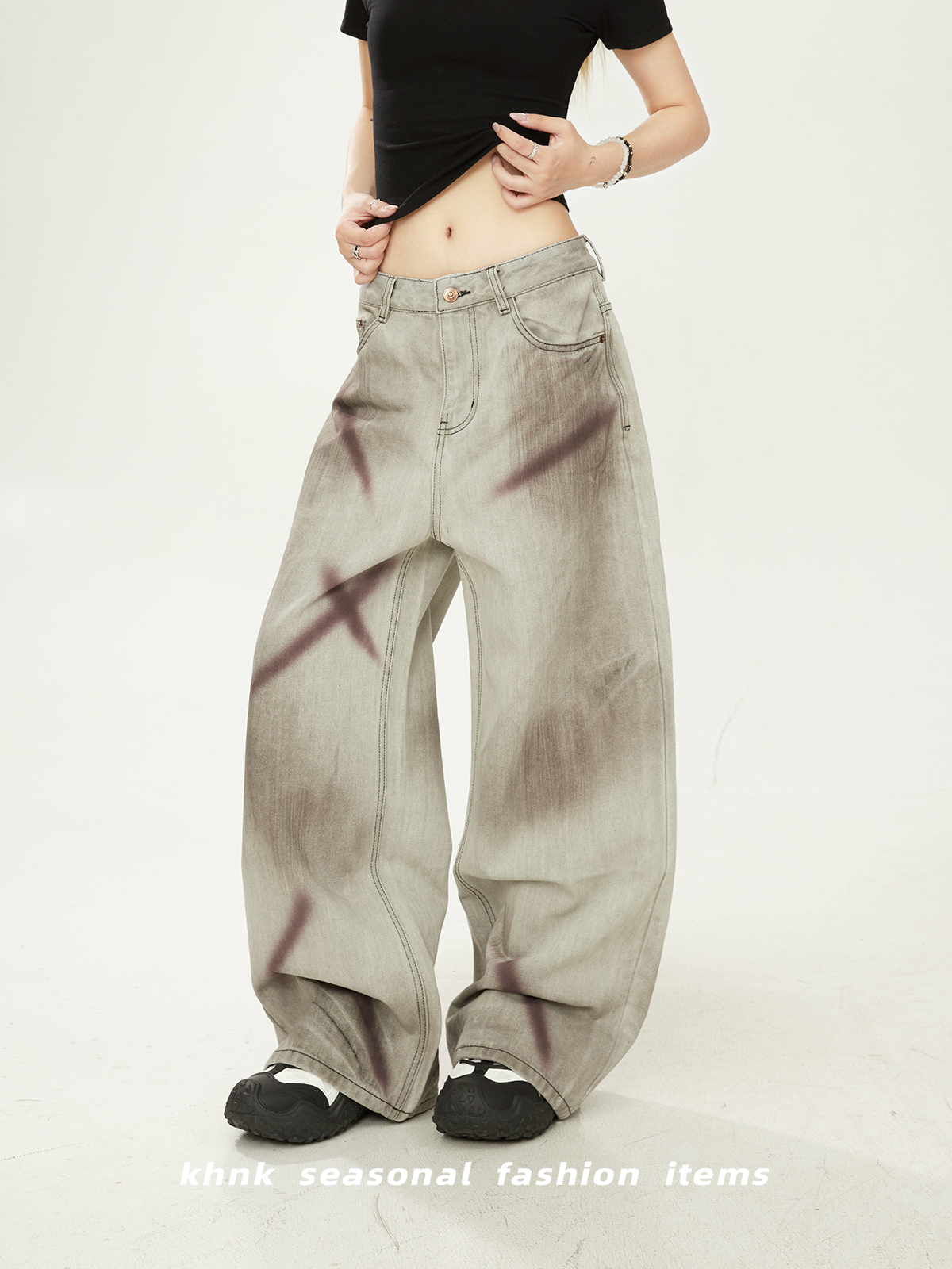 Women's Gradient Tie-Dye Wide-Leg Jeans - Heavy-Duty Straight-Leg Pants for 2025 Trend, Small Crowd Style Women's Gradient Tie-Dye Wide-Leg Jeans - Heavy-Duty Straight-Leg Pants for 2025 Trend, Small Crowd Style