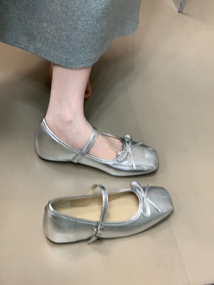 Women's High-Heeled Bow Shoes, 2025 Style, Square Toe, Shallow Mouth, One-Strap Loafers for Skirts - Trendy Fashion Footwear Women's High-Heeled Bow Shoes, 2025 Style, Square Toe, Shallow Mouth, One-Strap Loafers for Skirts - Trendy Fashion Footwear