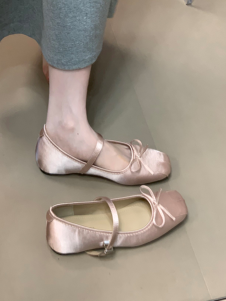 Women's High-Heeled Bow Shoes, 2025 Style, Square Toe, Shallow Mouth, One-Strap Loafers for Skirts - Trendy Fashion Footwear Women's High-Heeled Bow Shoes, 2025 Style, Square Toe, Shallow Mouth, One-Strap Loafers for Skirts - Trendy Fashion Footwear