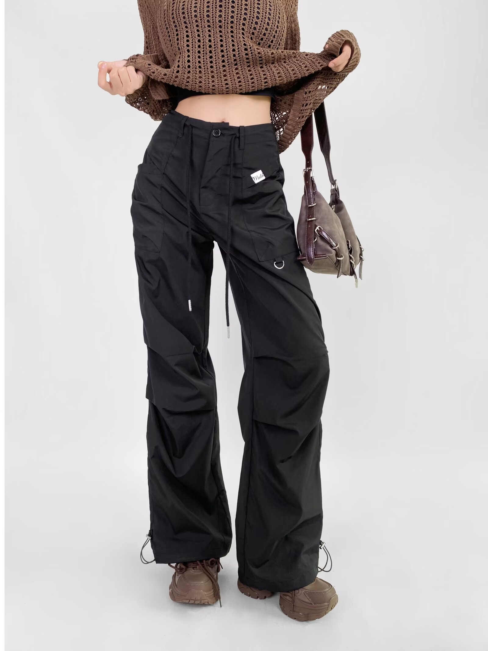 Women's Hip-Hop Summer Quick-Dry Loose Straight Wide-Leg Pants - Retro Casual Style for Comfort and Versatility Women's Hip-Hop Summer Quick-Dry Loose Straight Wide-Leg Pants - Retro Casual Style for Comfort and Versatility