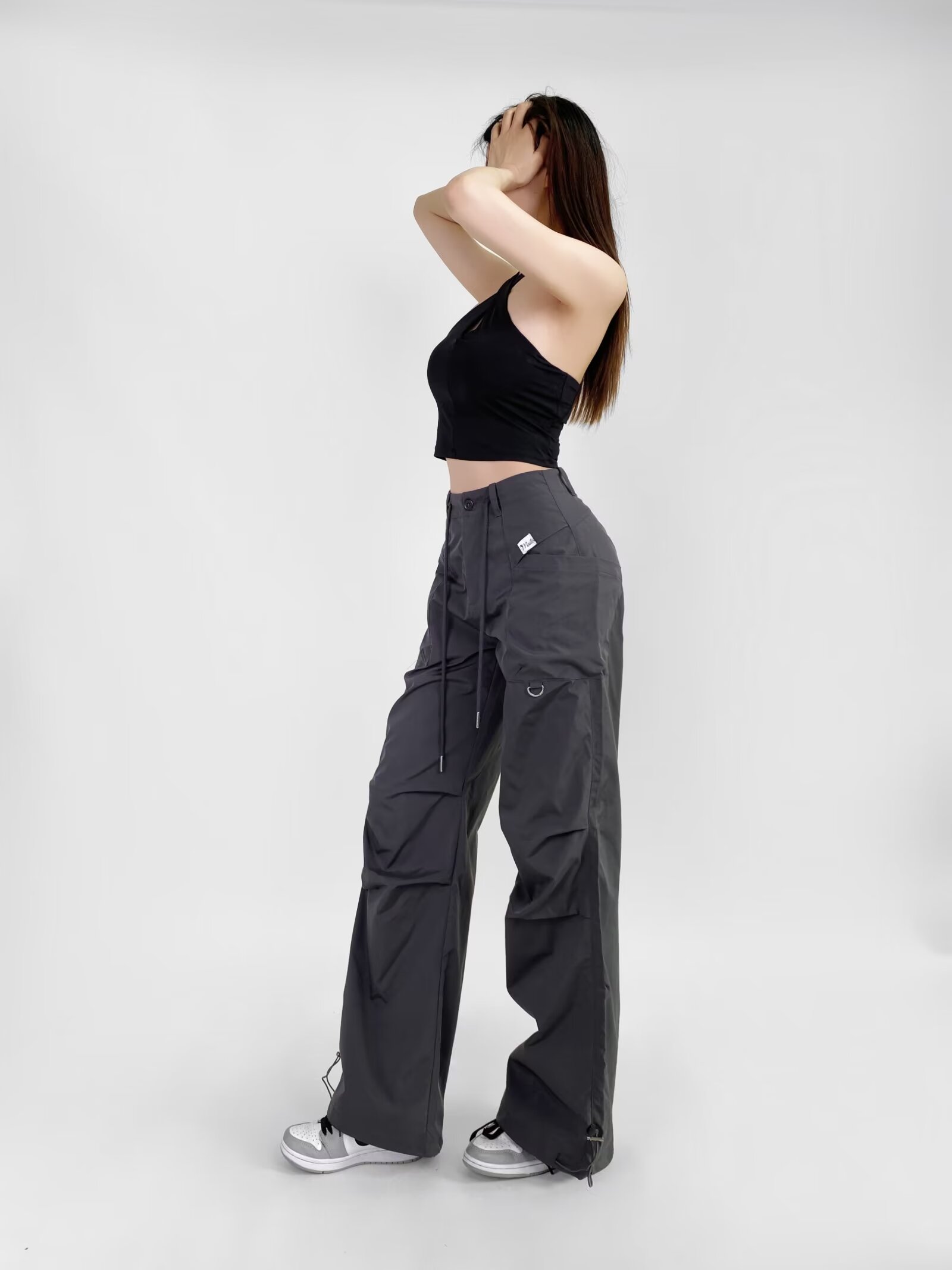 Women's Hip-Hop Summer Quick-Dry Loose Straight Wide-Leg Pants - Retro Casual Style for Comfort and Versatility Women's Hip-Hop Summer Quick-Dry Loose Straight Wide-Leg Pants - Retro Casual Style for Comfort and Versatility