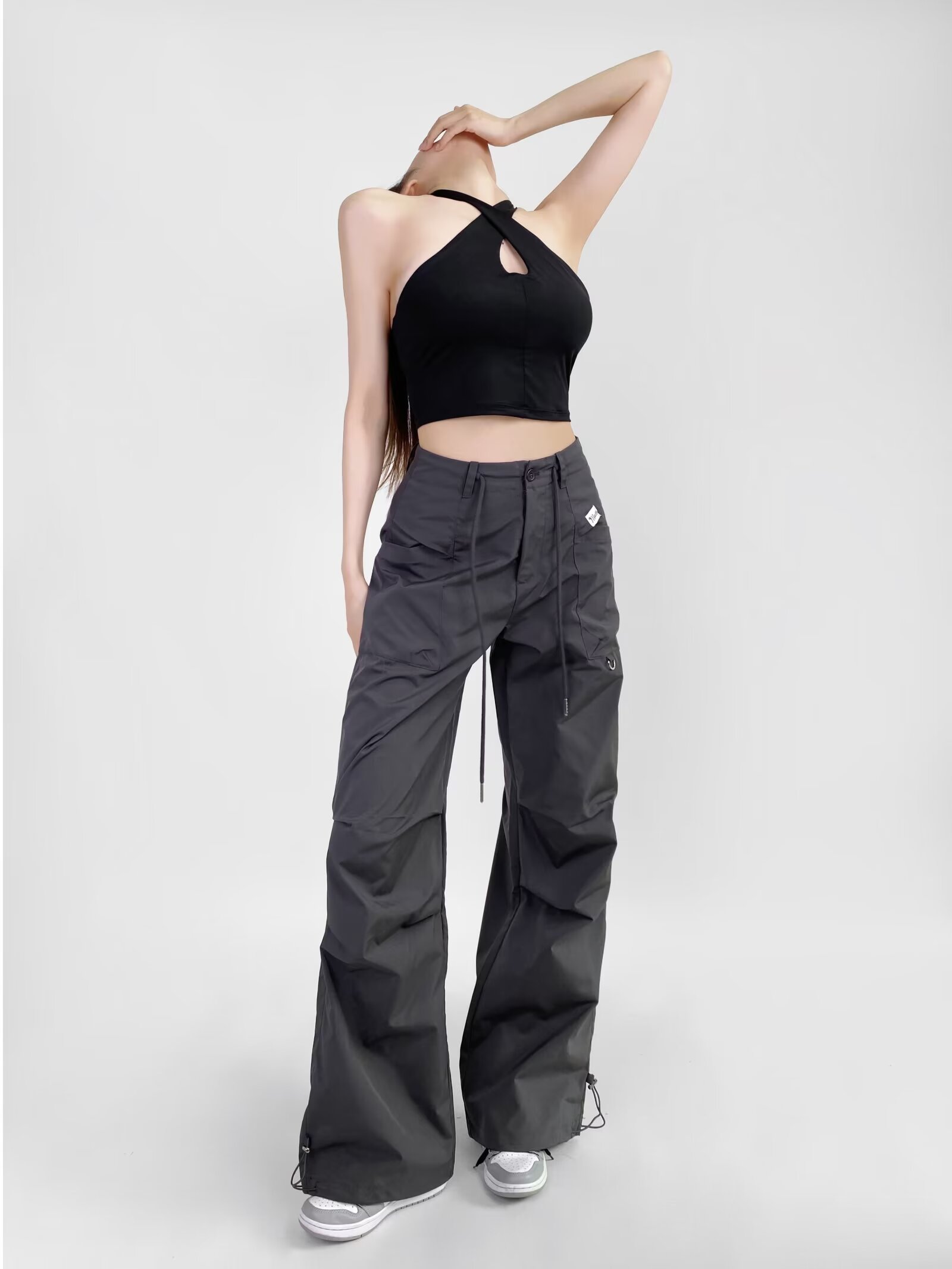 Women's Hip-Hop Summer Quick-Dry Loose Straight Wide-Leg Pants - Retro Casual Style for Comfort and Versatility Women's Hip-Hop Summer Quick-Dry Loose Straight Wide-Leg Pants - Retro Casual Style for Comfort and Versatility