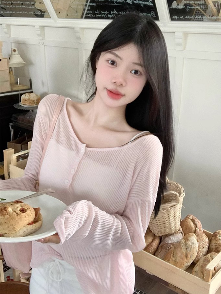 Women's Jazz Dance Cover-Up - Sweet and Spicy Thin Sun Protection Top for Summer, K-Pop Music Festival Outfit