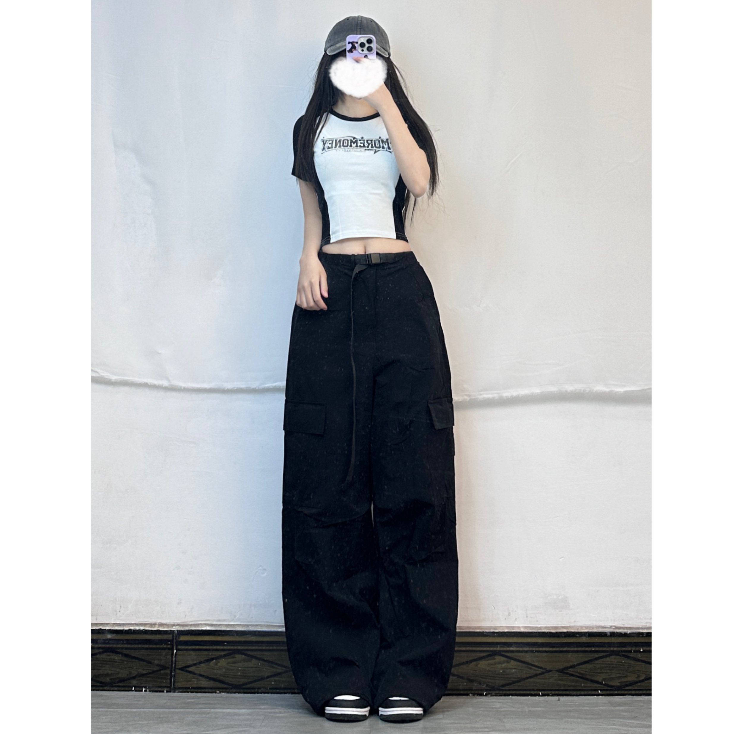 Women’s K-Pop Inspired Sweet and Spicy Jazz Dance Crop Top - American Style Letter Short Sleeve T-Shirt Women’s K-Pop Inspired Sweet and Spicy Jazz Dance Crop Top - American Style Letter Short Sleeve T-Shirt