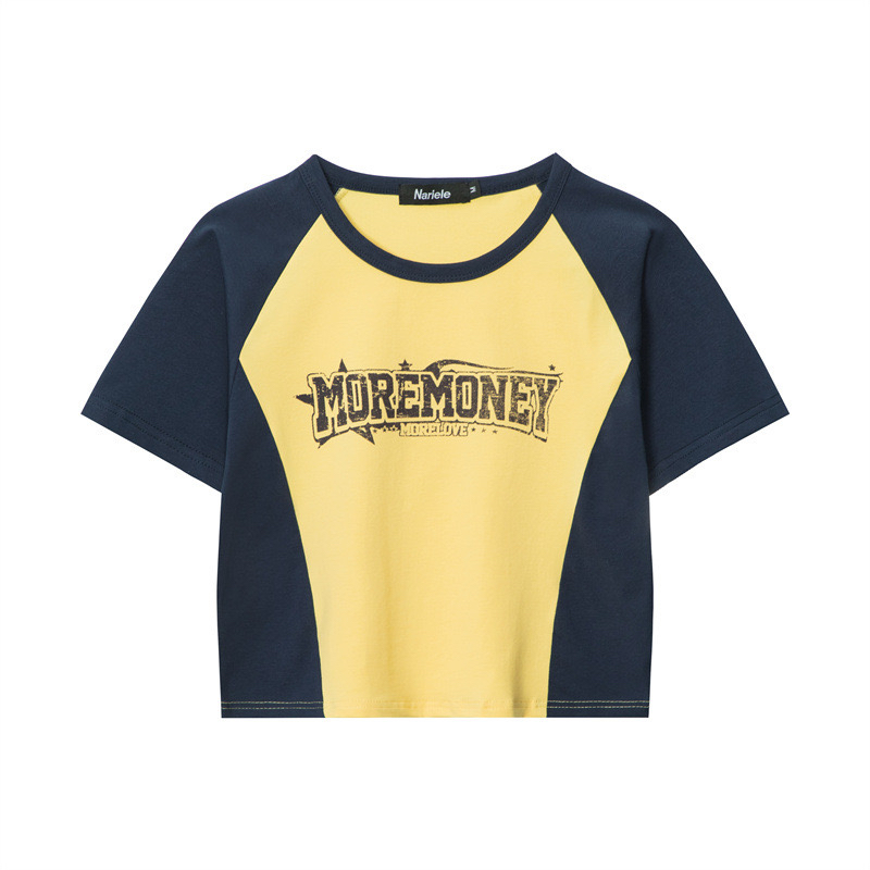 Women’s K-Pop Inspired Sweet and Spicy Jazz Dance Crop Top - American Style Letter Short Sleeve T-Shirt Women’s K-Pop Inspired Sweet and Spicy Jazz Dance Crop Top - American Style Letter Short Sleeve T-Shirt