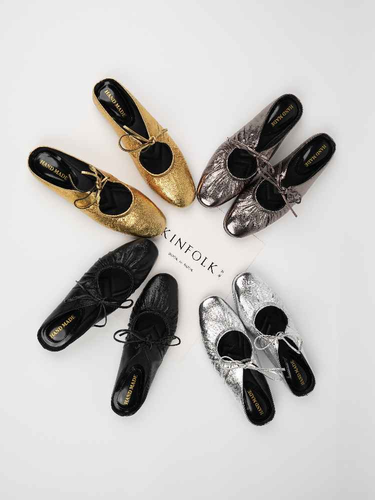 Women's Lace-Up Silver Square Toe Flat Sandals - Summer Outdoor Mules, Simple Half Slippers for Casual Style Women's Lace-Up Silver Square Toe Flat Sandals - Summer Outdoor Mules, Simple Half Slippers for Casual Style