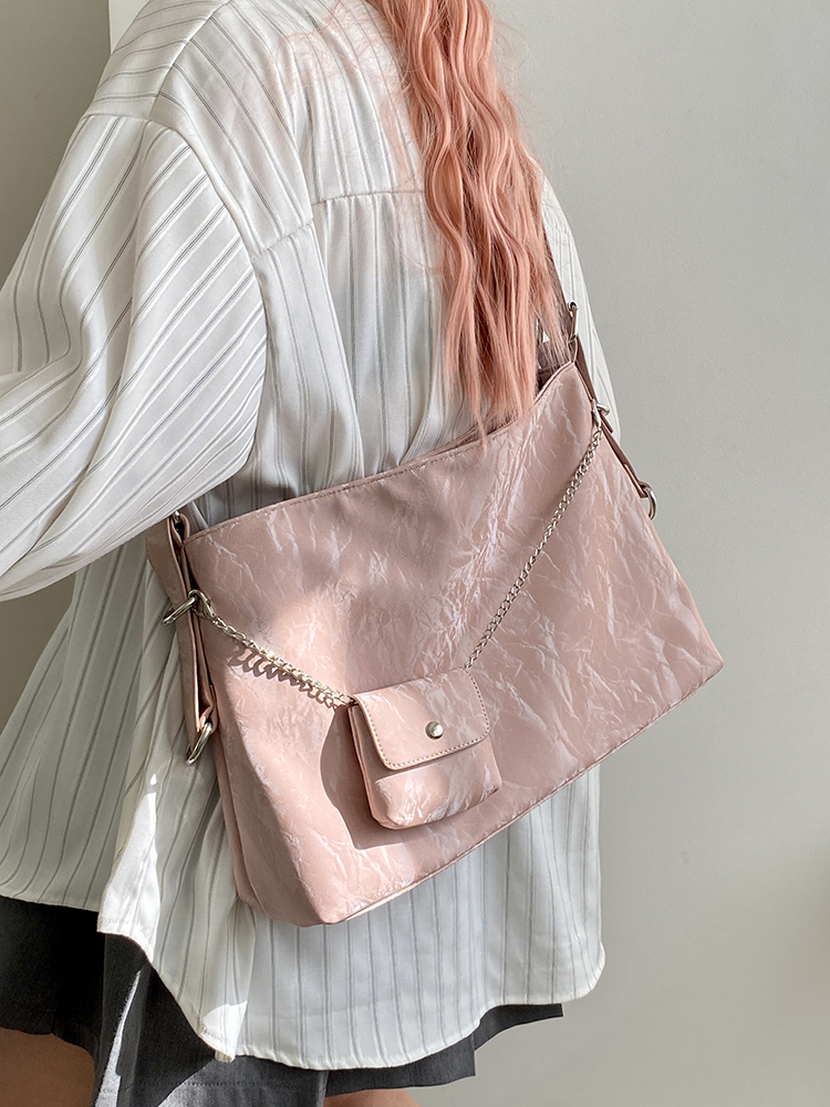 Women's Large Capacity Chain Tote Bag - Spring Summer 2025 Niche Design Shoulder Crossbody Bag