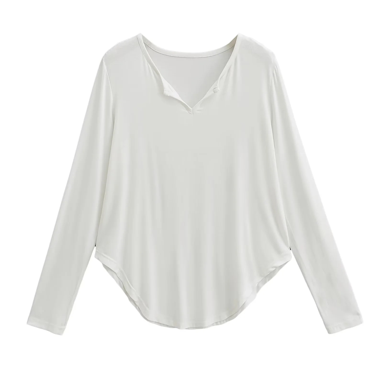 Women’s Long Sleeve V-Neck T-Shirt - Trendy Loose Fit Summer Sun Protection Top in Jazz Lazy Style Women’s Long Sleeve V-Neck T-Shirt - Trendy Loose Fit Summer Sun Protection Top in Jazz Lazy Style