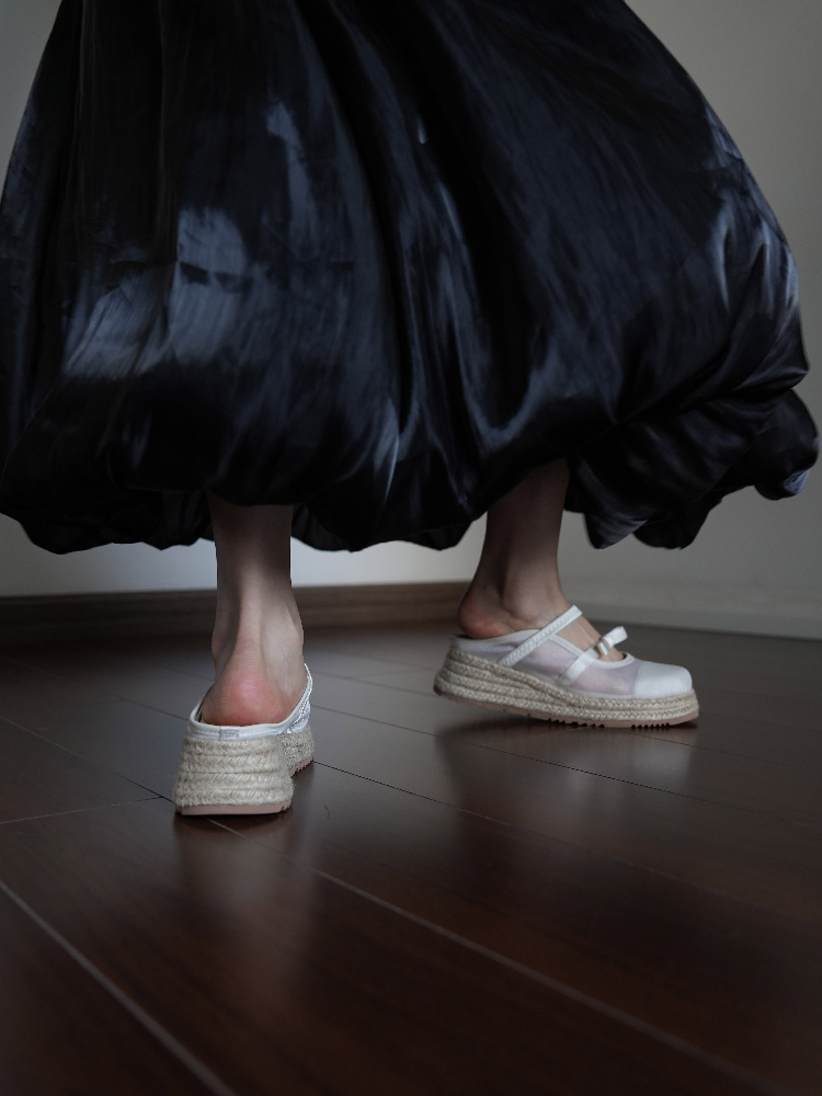 Women's Mesh Toe Cap Slippers, Thick-Soled Wedge Sandals with Bowknot, Summer Outdoor Footwear, Trendy Casual Style Women's Mesh Toe Cap Slippers, Thick-Soled Wedge Sandals with Bowknot, Summer Outdoor Footwear, Trendy Casual Style