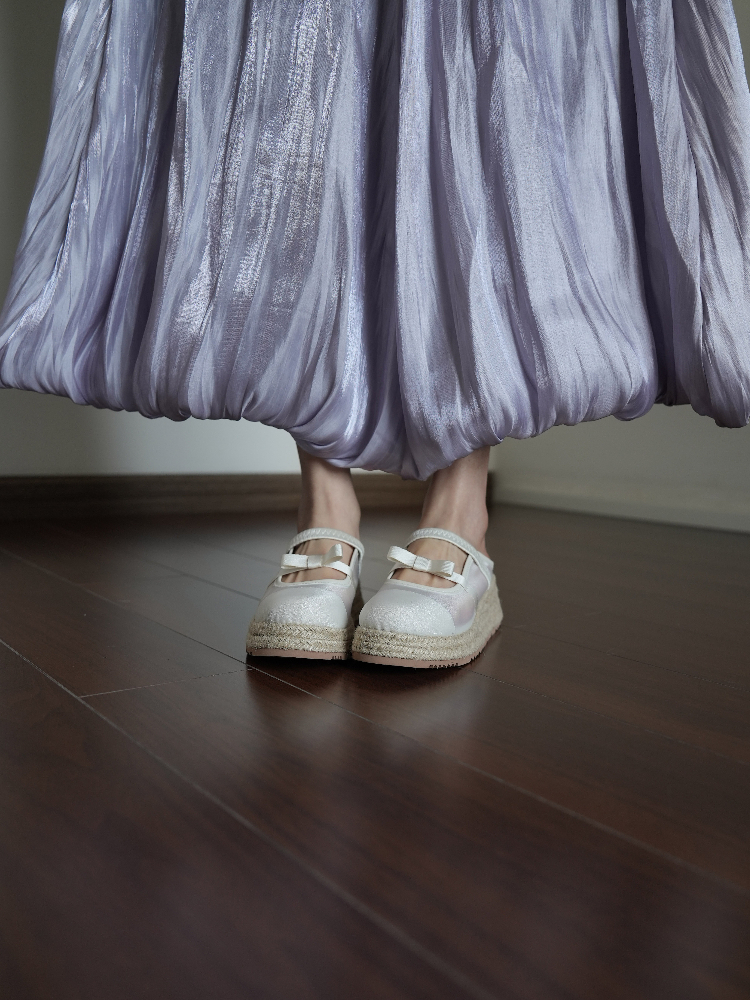 Women's Mesh Toe Cap Slippers, Thick-Soled Wedge Sandals with Bowknot, Summer Outdoor Footwear, Trendy Casual Style Women's Mesh Toe Cap Slippers, Thick-Soled Wedge Sandals with Bowknot, Summer Outdoor Footwear, Trendy Casual Style