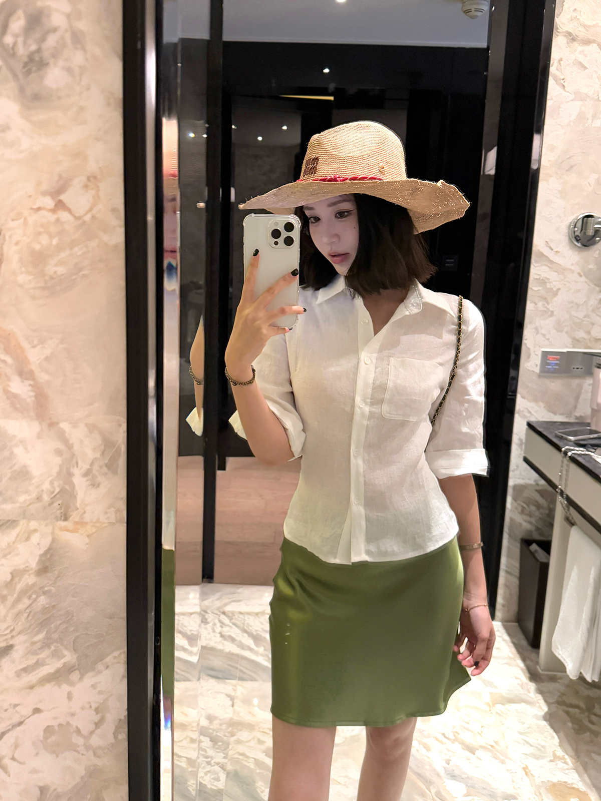 Women's Mid-Sleeve Natural Wrinkled Shirt with Waist Design - 2025 Summer Style, Trendy and Chic Top for Effortless Fashion