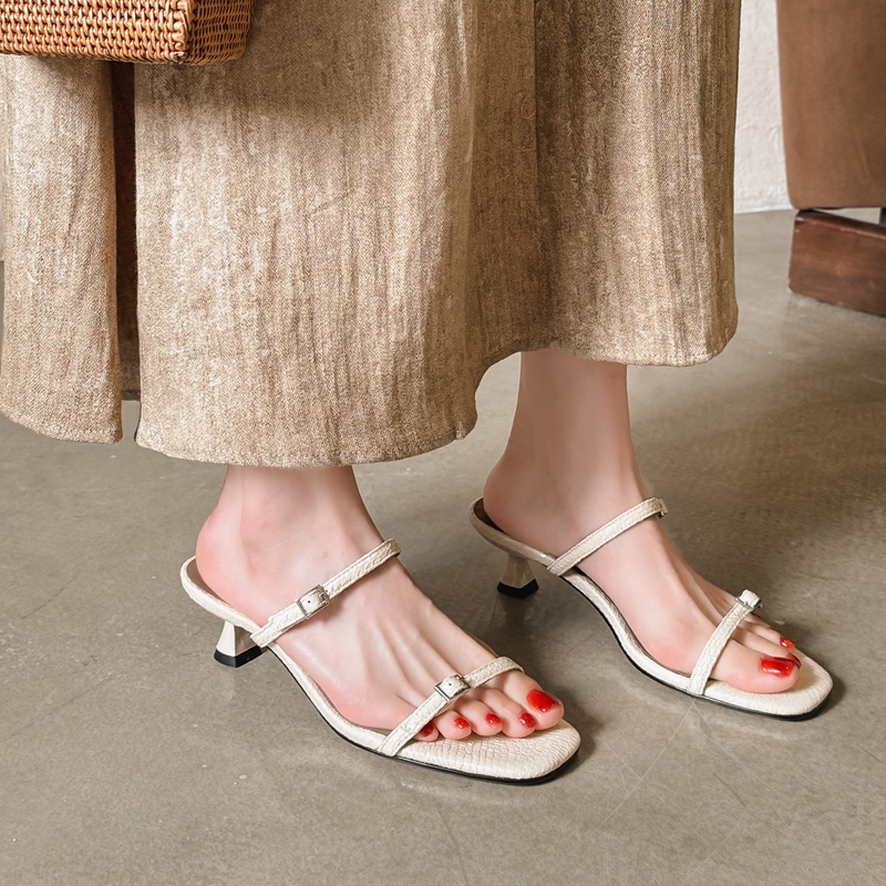 Women's Minimalist Snake Print Sandals - Open-Toe Square Head, Thin Straps, Mid-Heel, Perfect for Summer Outfits and Skirts Women's Minimalist Snake Print Sandals - Open-Toe Square Head, Thin Straps, Mid-Heel, Perfect for Summer Outfits and Skirts