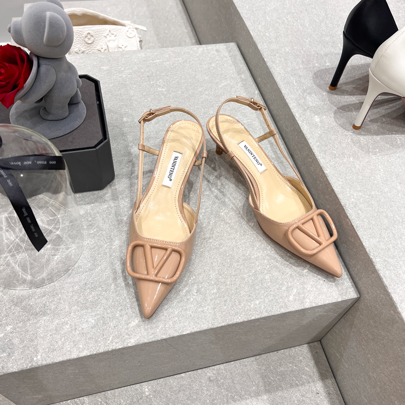 Women's Patent Leather High Heel Sandals with Toe Strap - Comfortable Forest Style Shoes for Summer Outings Women's Patent Leather High Heel Sandals with Toe Strap - Comfortable Forest Style Shoes for Summer Outings