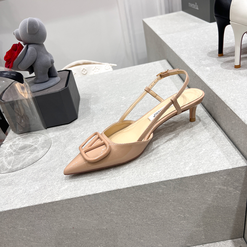 Women's Patent Leather High Heel Sandals with Toe Strap - Comfortable Forest Style Shoes for Summer Outings