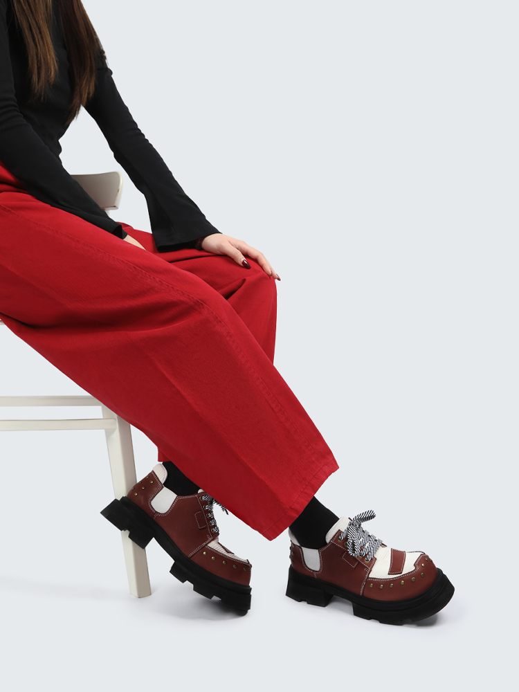 Women's Punk Derby Shoes - 2025 Summer Slim-Fit Leather with Thick Soles, Dark Aesthetic, Trendy Footwear Women's Punk Derby Shoes - 2025 Summer Slim-Fit Leather with Thick Soles, Dark Aesthetic, Trendy Footwear