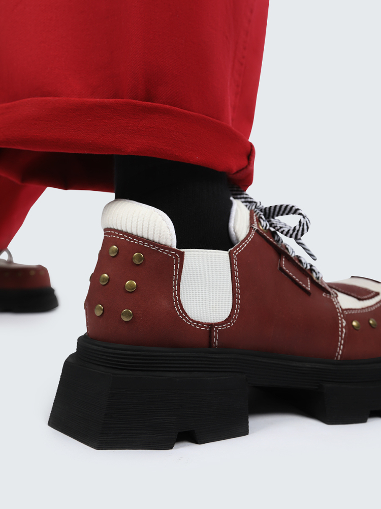 Women's Punk Derby Shoes - 2025 Summer Slim-Fit Leather with Thick Soles, Dark Aesthetic, Trendy Footwear Women's Punk Derby Shoes - 2025 Summer Slim-Fit Leather with Thick Soles, Dark Aesthetic, Trendy Footwear