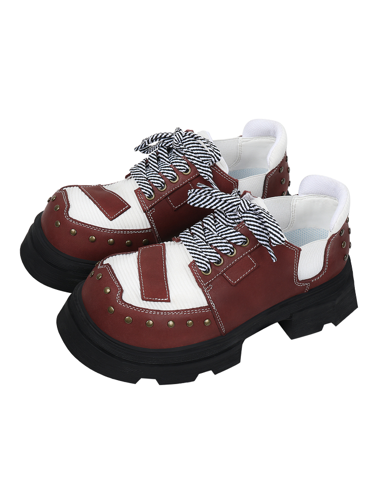 Women's Punk Derby Shoes - 2025 Summer Slim-Fit Leather with Thick Soles, Dark Aesthetic, Trendy Footwear Women's Punk Derby Shoes - 2025 Summer Slim-Fit Leather with Thick Soles, Dark Aesthetic, Trendy Footwear