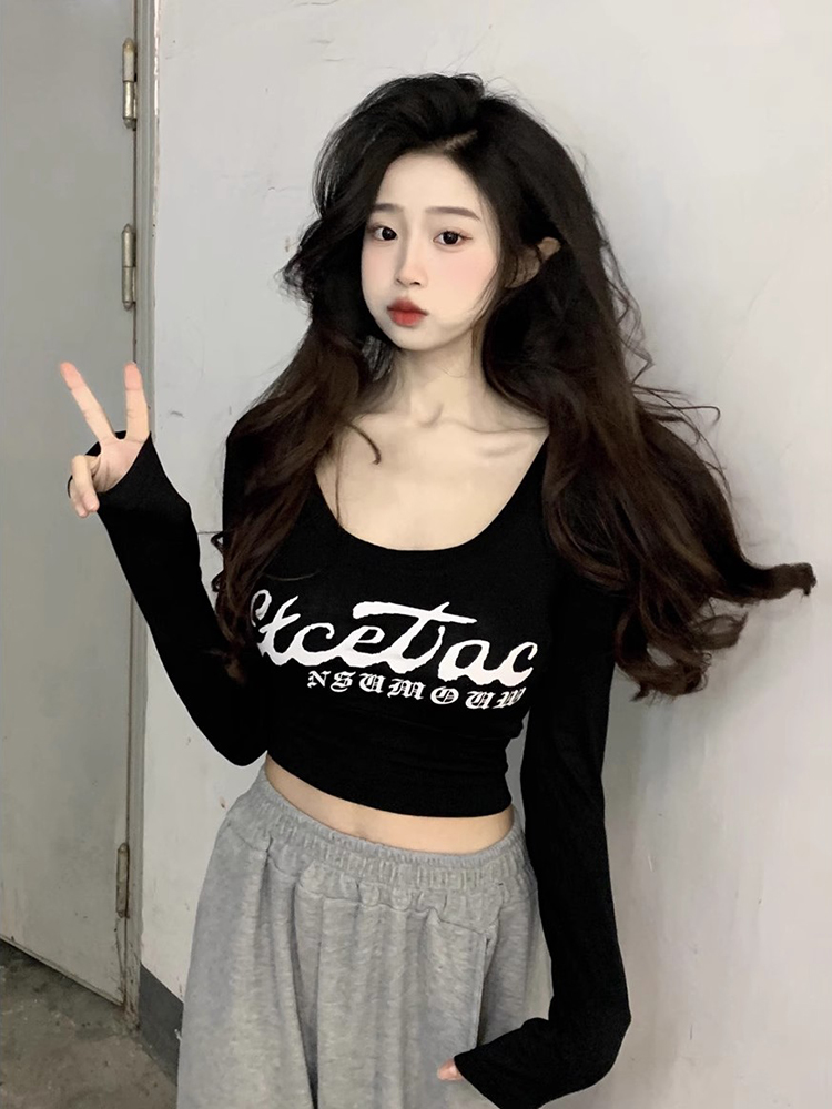 Women's Slim Fit Long Sleeve Jazz Dance Top - White Performance T-Shirt for Spring and Autumn, Perfect for Group Performances Women's Slim Fit Long Sleeve Jazz Dance Top - White Performance T-Shirt for Spring and Autumn, Perfect for Group Performances