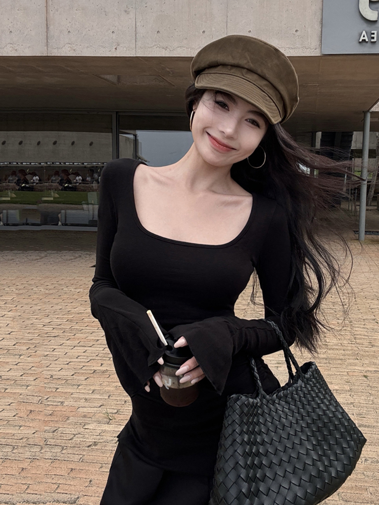 Women’s Slim-Fit Short Base Shirt - K-Pop American Jazz Dance Top for Spring & Autumn Music Festival Outfits Women’s Slim-Fit Short Base Shirt - K-Pop American Jazz Dance Top for Spring & Autumn Music Festival Outfits