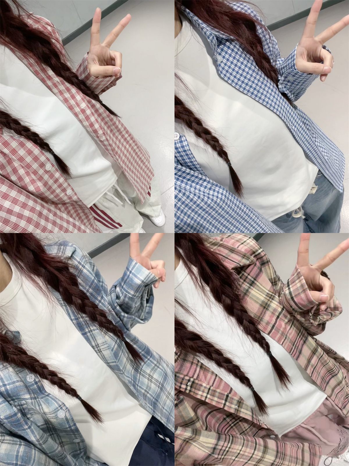 Women's Spring/Summer Plaid Shirt Jacket, Thin Loose Fit with Waist Tie - Stylish Jazz Dance Fashion Women's Spring/Summer Plaid Shirt Jacket, Thin Loose Fit with Waist Tie - Stylish Jazz Dance Fashion