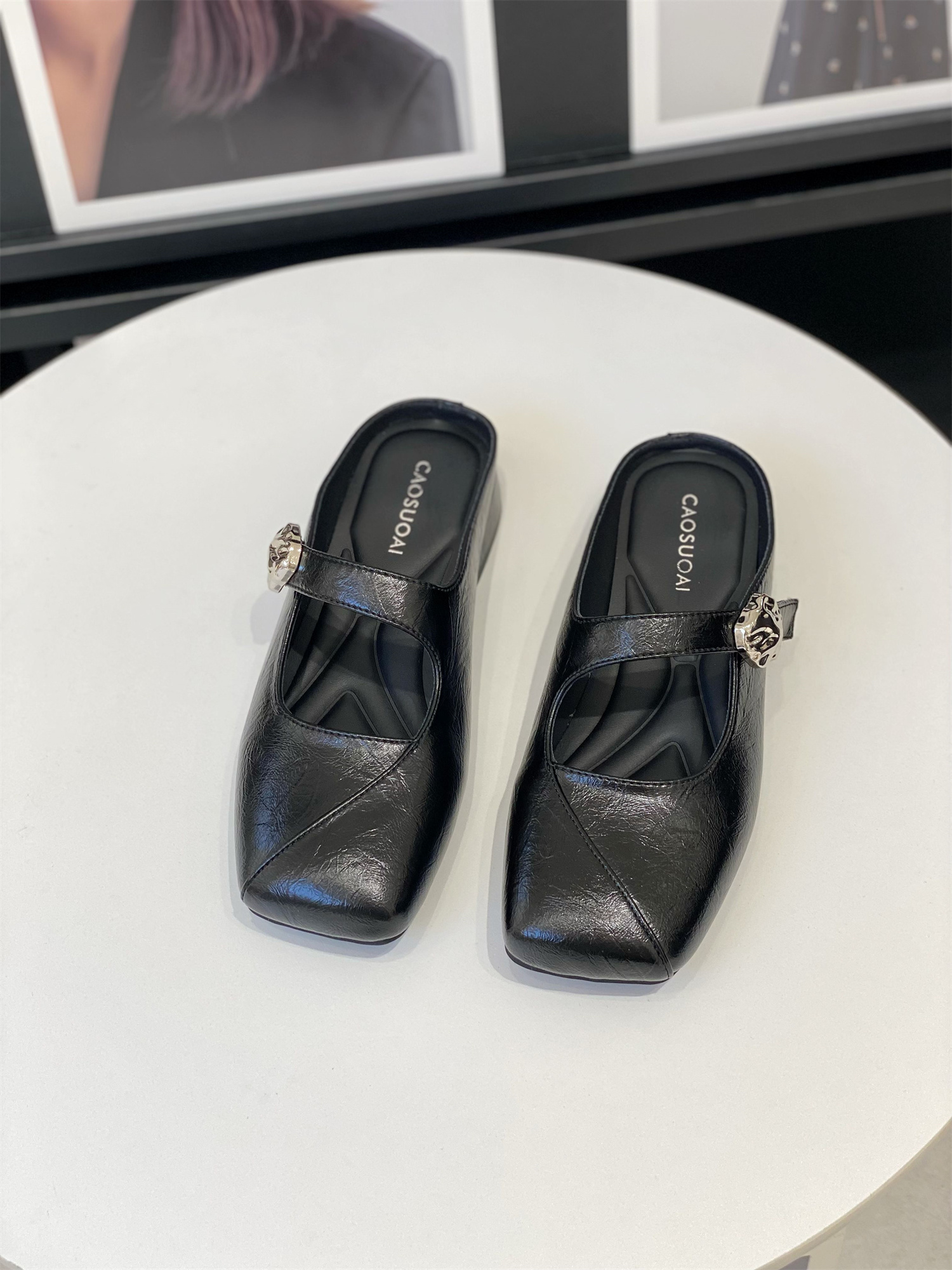 Women's Square-Toed Half Slippers - 2025 Summer Style, Versatile Soft Sole, Low Heel, Elegant and Simple Design Women's Square-Toed Half Slippers - 2025 Summer Style, Versatile Soft Sole, Low Heel, Elegant and Simple Design