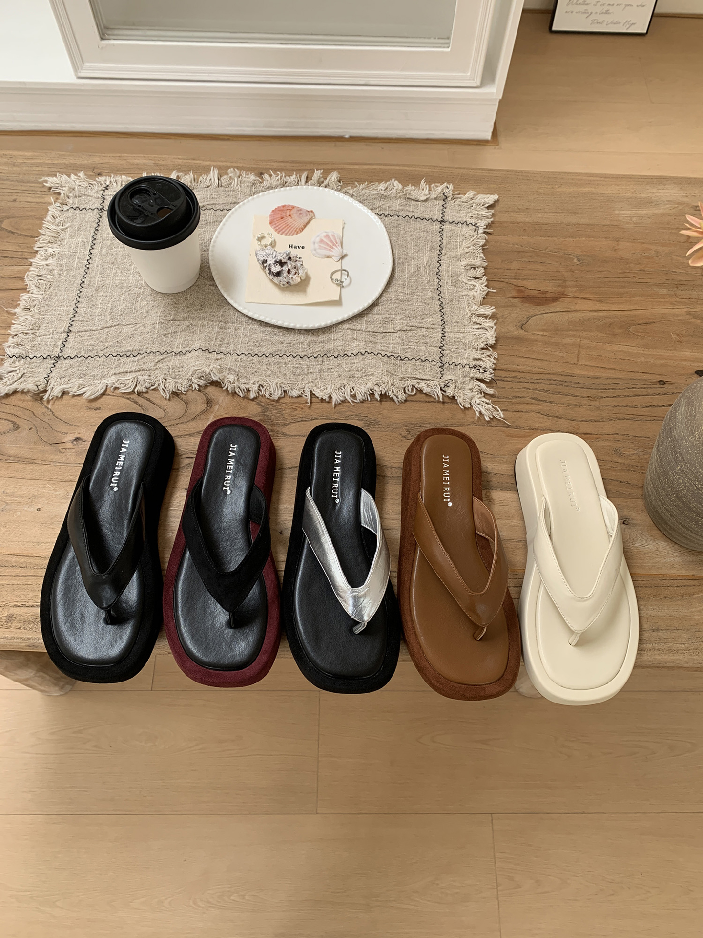 Women's Summer Flip-Flops - Elegant French Roman Sandals for Outdoor Wear, Perfect with Skirts, Trendy 2025 Style