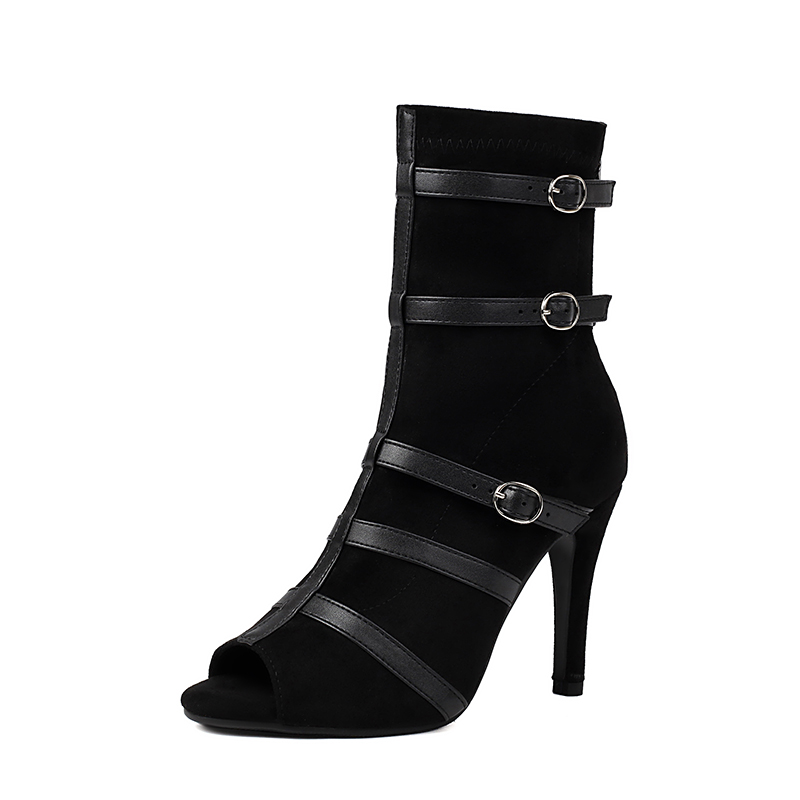 Women's Summer High-Heeled Mesh Peep-Toe Dance Boots - Breathable, Cool, Large Size, Perfect for Jazz and Performance Women's Summer High-Heeled Mesh Peep-Toe Dance Boots - Breathable, Cool, Large Size, Perfect for Jazz and Performance